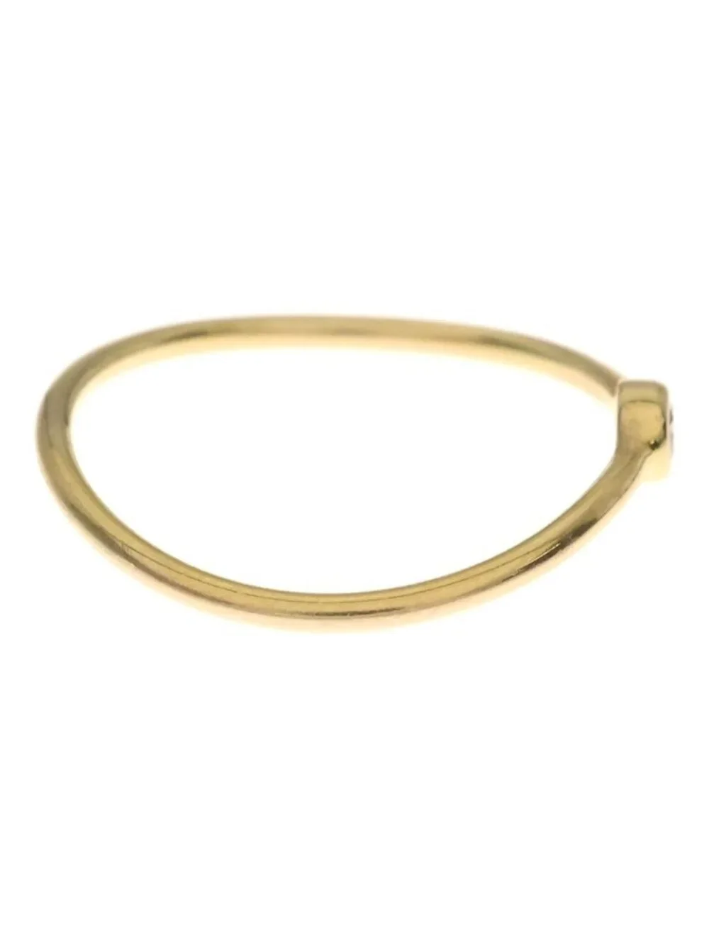 Tiffany & Co Wave Single Row Diamond Ring 18K Yellow Gold